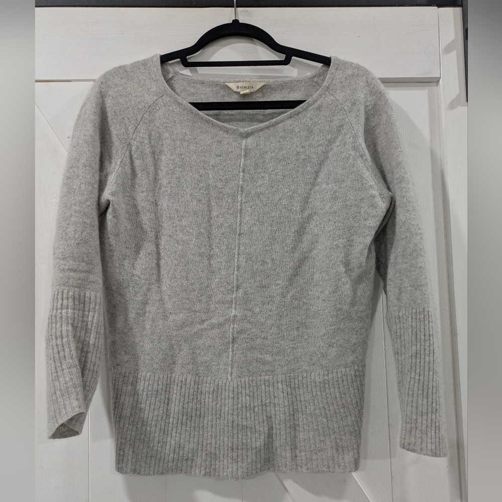 100% Cashmere Gray Athleta Women's Sweater